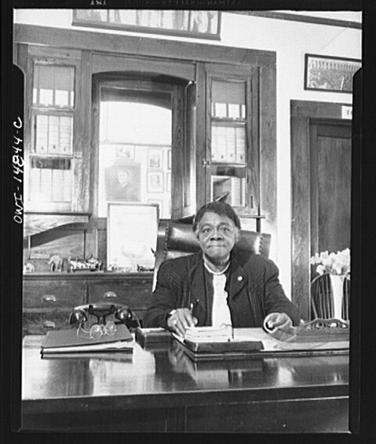 Mary McLeod Bethune at Bethune-Cookman College, Daytona Beach, Florida, January 1943. Photo: Gordon Parks/Library of Congress.